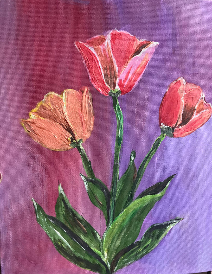 Tulips in a vase