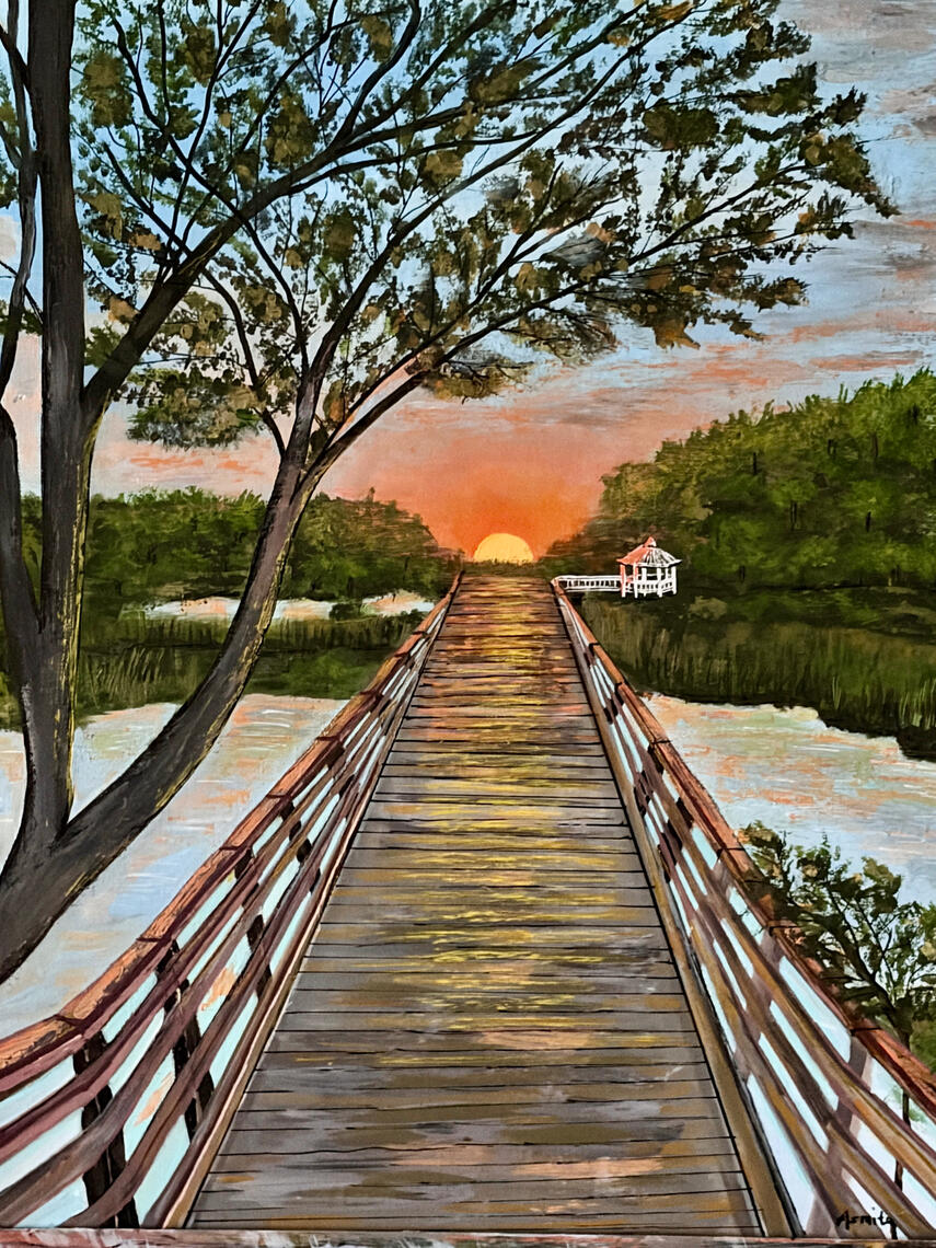 16x20 - Golden Hour Walk