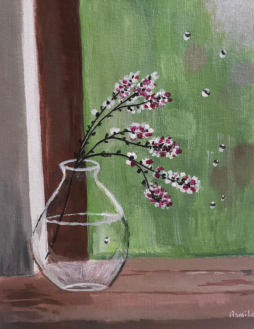 8x10 - Clear Vase, Vibrant Vibes